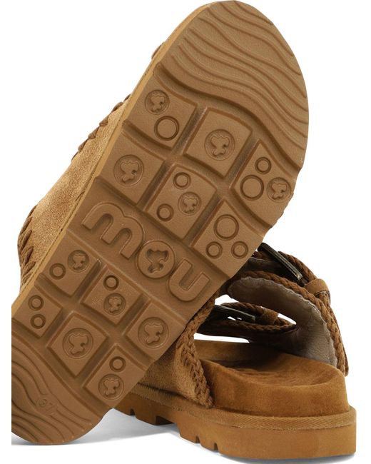 Sandales à double boucle Mou en coloris Brown