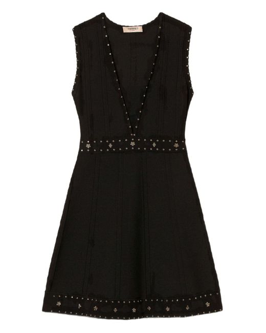 Twinset Black Doppelte Kleider schwarz