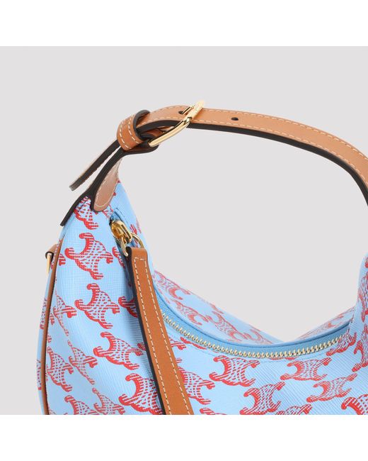 Céline Blue Mini Shoulder Bag With Trendy Design