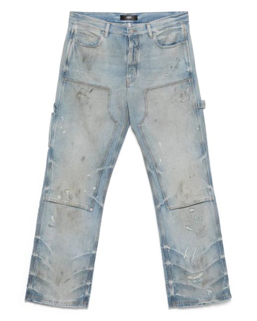 Amiri Blue Jeans With A Distressed Effect for men