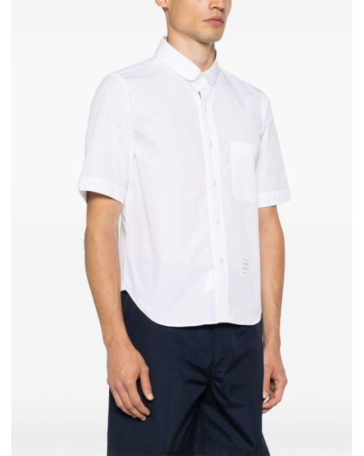 Thom Browne Overhemd Met Korte Mouwen in het White voor heren