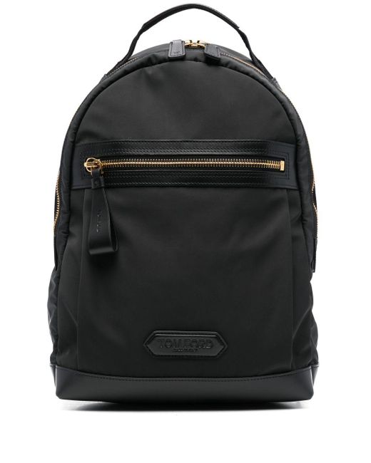 Zaino Con Applicazione di Tom Ford in Black da Uomo
