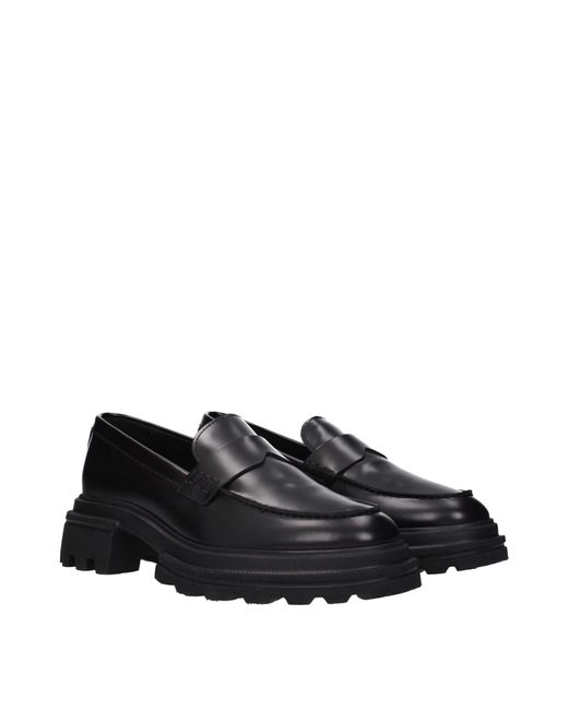Hogan Black Moccasins-Skinned