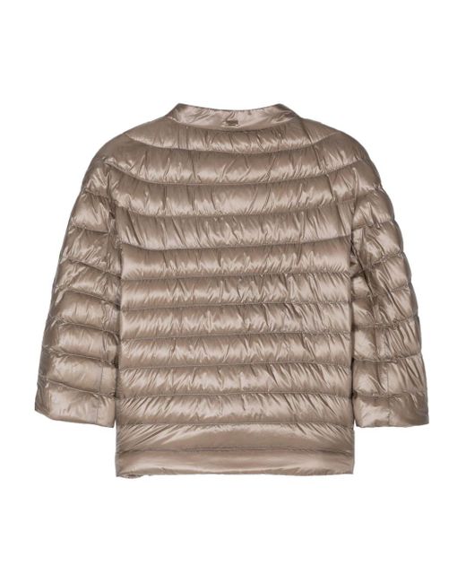 Herno Natural Collarless Puffer Jacket