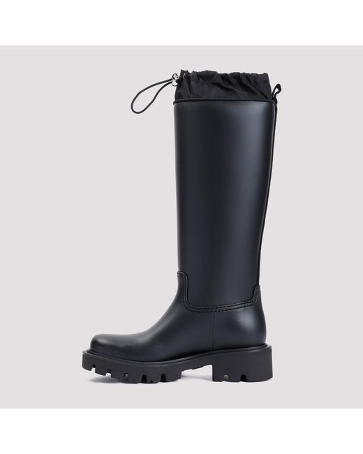 Moncler Blue Kickstream High Rain Boots