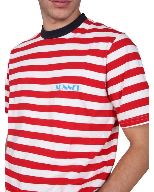 SUNNEI X ELEONORA BONUCCI Red T-Shirt With Mini Logo