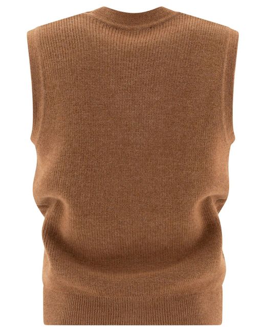 Lardini Brown Wool And Alpaca Vest for men