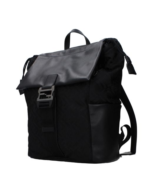 Fendi Black Backpacks And Pouches Fabric