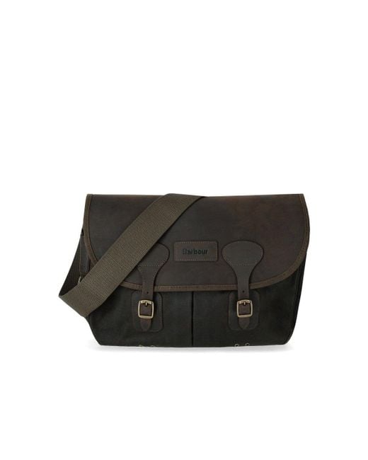 Barbour Black Tarras Wax Crossbody Bag