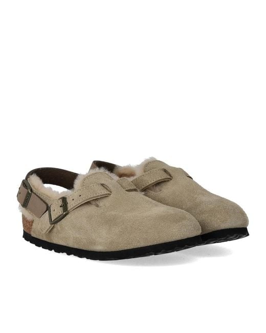 Birkenstock Gray Tokio Shearling Taupe Clog