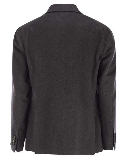 Tagliatore Black Cashmere And Silk Jacket for men