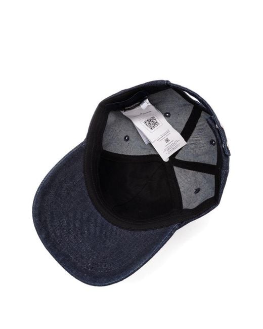 Stone Island Blue Cotton Baseball Cap for men