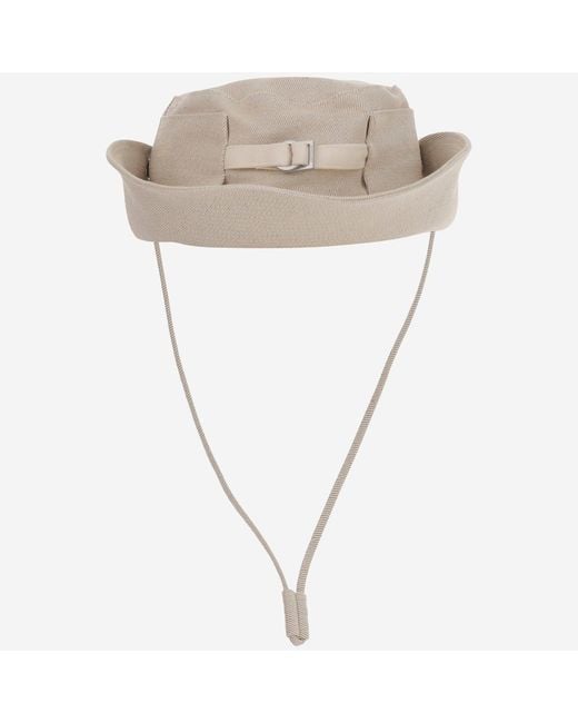 Jacquemus Natural Logo Bucket Hat for men