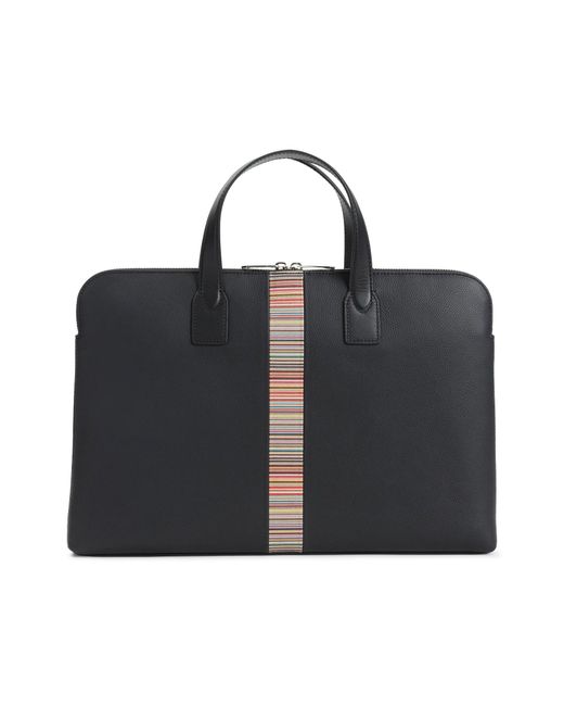 Paul Smith Black Signature Stripe Handbag for men
