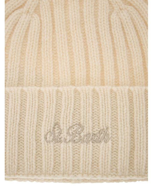 Mc2 Saint Barth Wool Hat Met Borduurwerk in het Natural voor heren