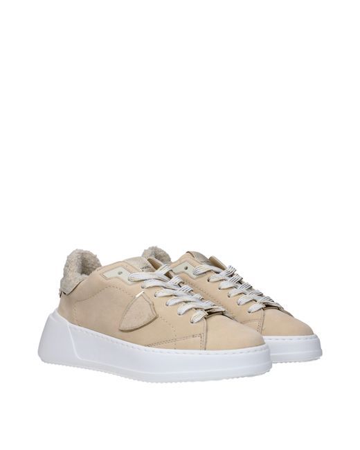 Philippe Model Natural Sneakers Temple Suede
