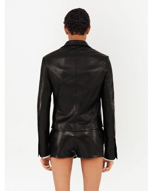 Ferragamo Black Leather Jacket for men
