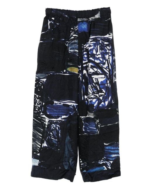 Daniela Gregis Blue Silk Pajama Trousers