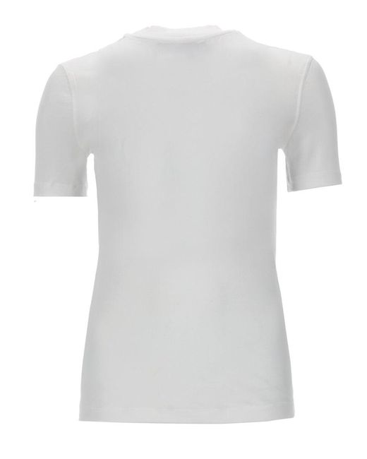 Versace Jeans Couture Gray T Shirt Con Stampa Logo