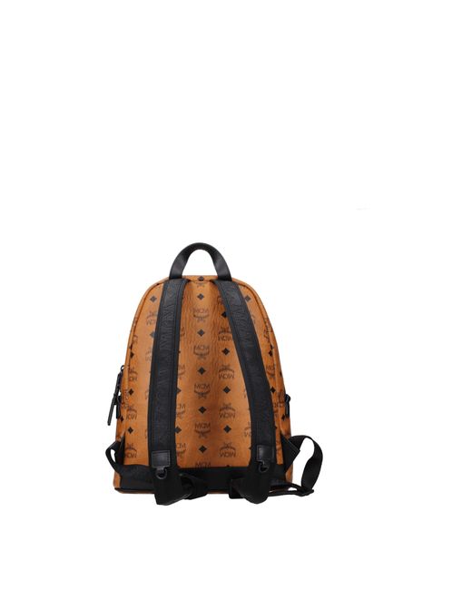 MCM Brown Backpacks And Foam Leather/Cognac for men