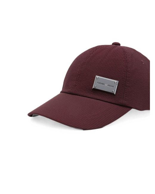 Emporio Armani Purple Logo Baseball Cap