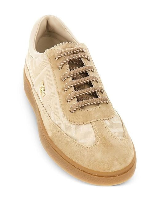 Fendi Natural Sneaker With Logo