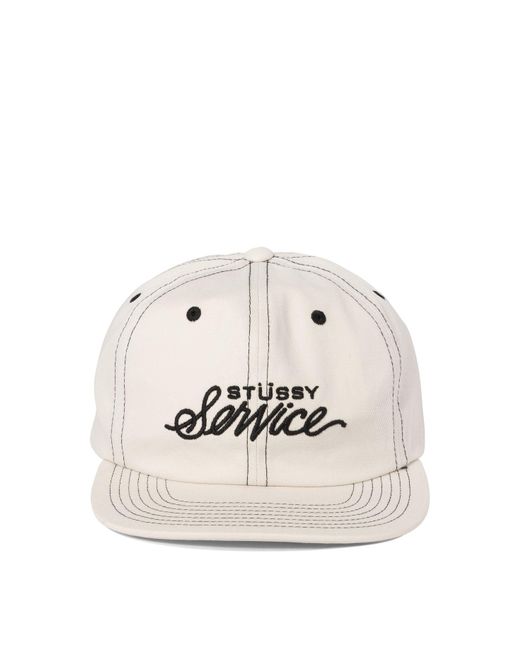 Stussy Natural Stüssy Service Embroidered Trucker Cap for men
