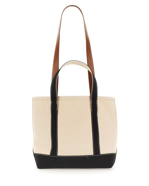 Palm Angels Natural Canvas Shoulder Bag