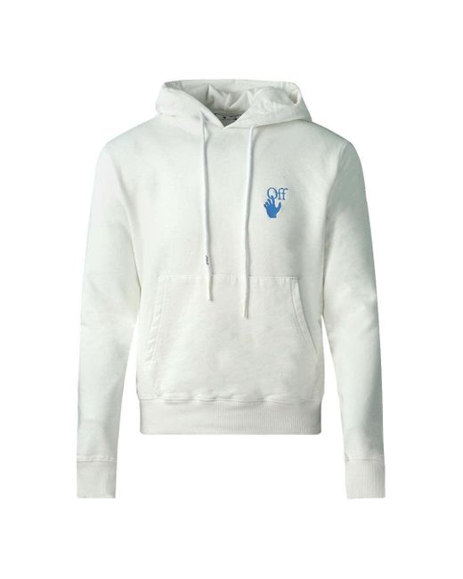 Off-White Multicolour Logo White Hoodie S