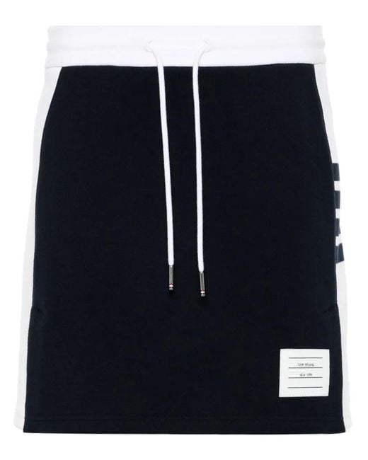 Thom Browne Blue Mini Skirt W/ Engineered 4 Bar