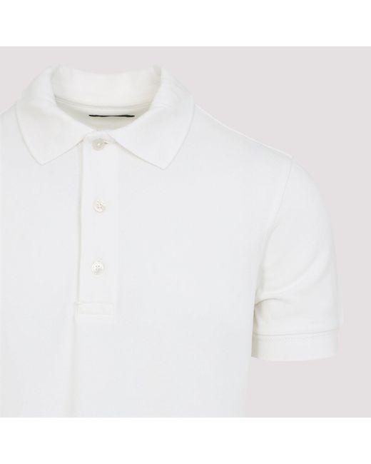Tom Ford Lyocell-polo in het White