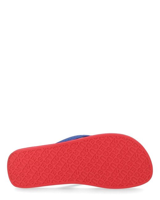 DSquared² Red Slippers With Logo