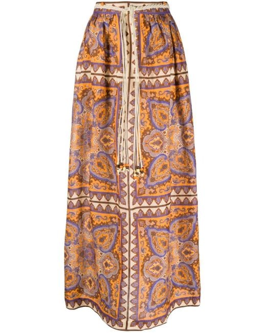 Camisa Halcyon con estampado de cachemira Zimmermann de color Orange