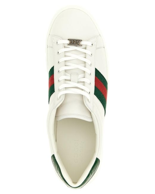 Gucci White Screener Sneakers