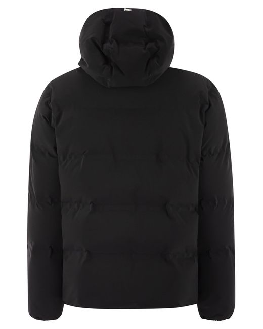Herno Black New Impact Down Jacket With Hood for men