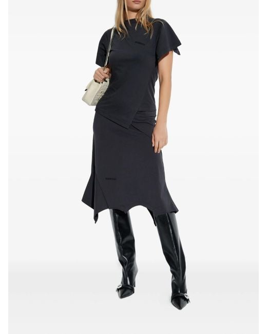 Vetements Black Logo Upside Down T Skirt