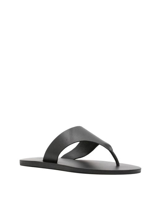 Manebí Black Leahter Thong Sandals