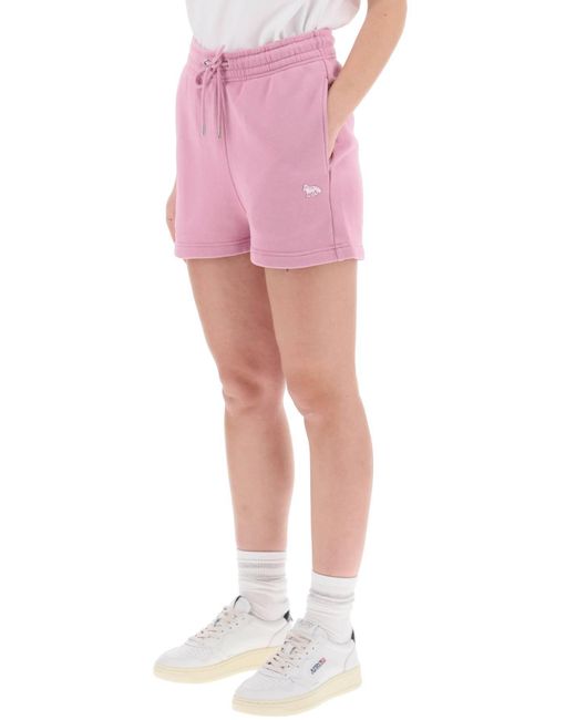 Maison Kitsuné Pink "Baby Fox Sports Shorts With Patch Design