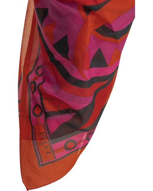 Emilio Pucci Red "Vivara" Pareo