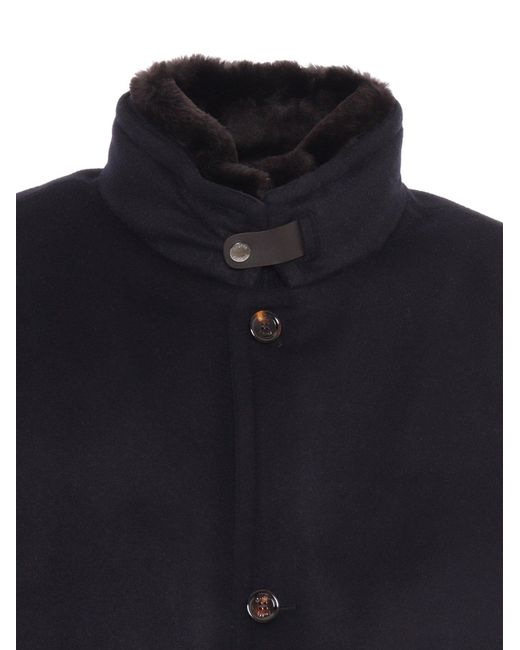 Moorer Blue Bond Fur Le Jacket