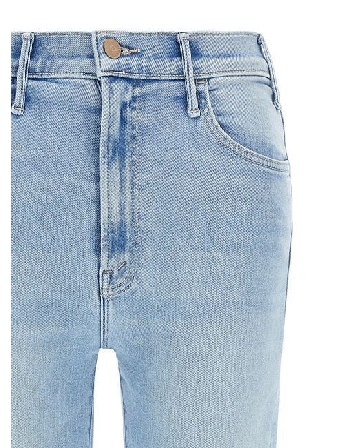 Mother Moeder 'the Hustler Enkel Fray' Jeans in het Blue