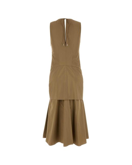 Loewe Natural Camel Poplin Dress