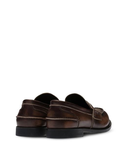 Miu Miu Brown Mocassini Vitello Deco'1