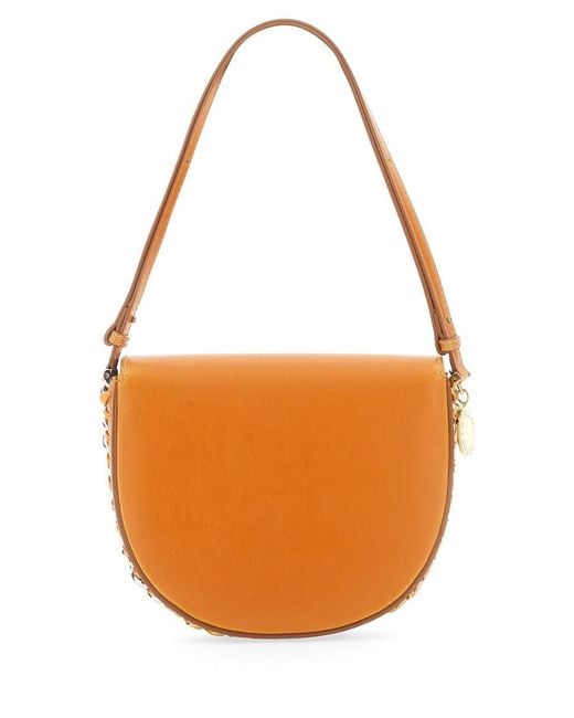 Stella McCartney Orange Mini Frayme Shoulder Handbag
