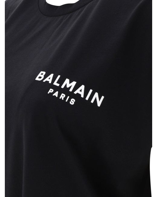 Camiseta de con detalle de bandada Balmain de color Black