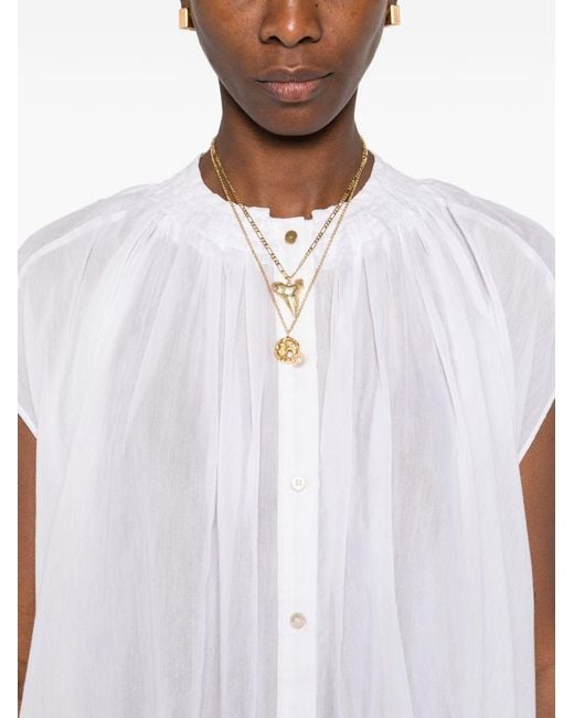 Forte_forte White Voile Cotton And Silk Shirt