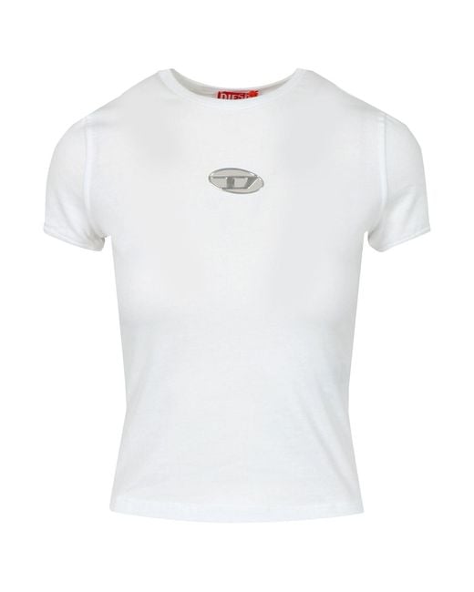 DIESEL T-shirts En Polo's Wit in het White