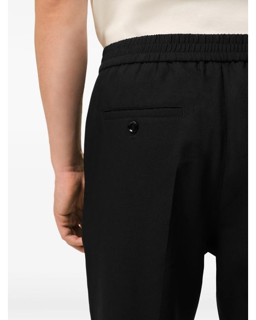 Pantalones con cintura elástica de AMI de color Natural