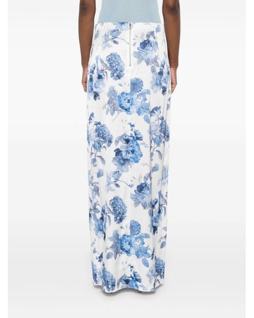 Alice + Olivia Stephine Maxi-Rok in het Blue