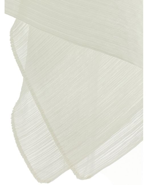 Pleats Please Issey Miyake 'Basic Madame-T Small' Stole in White